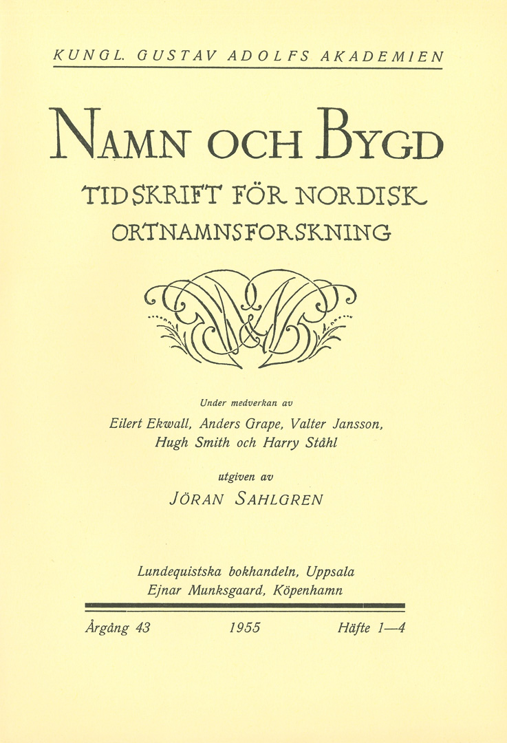 Namn och bygd 1955