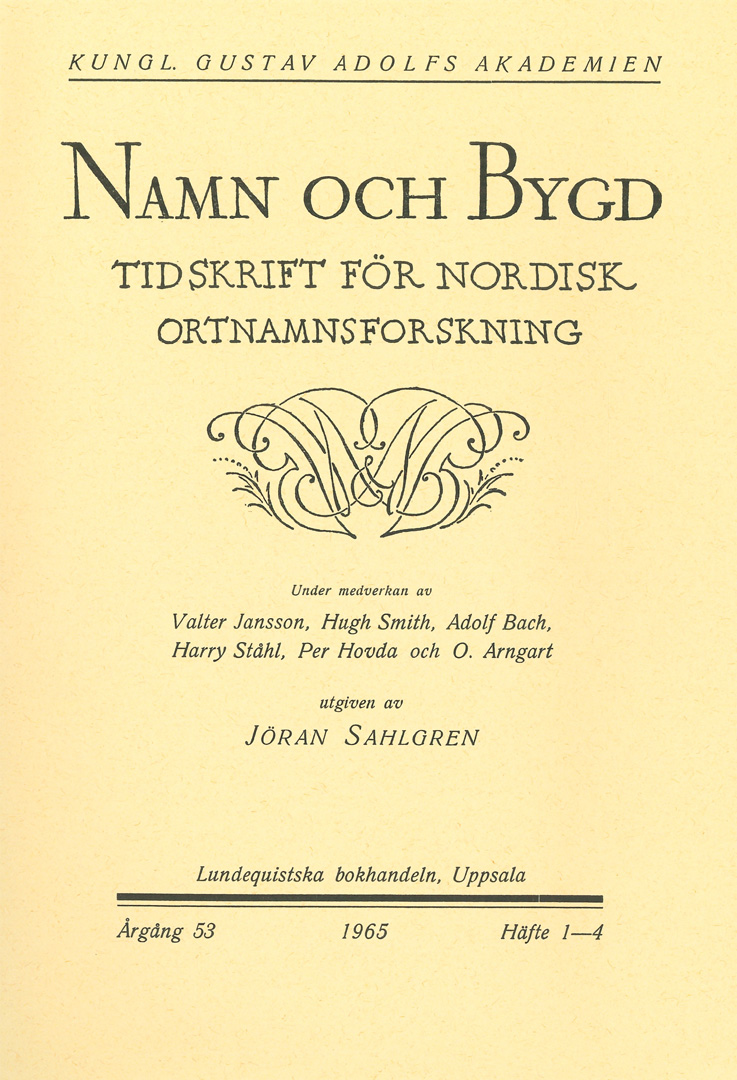 Namn och bygd 1965