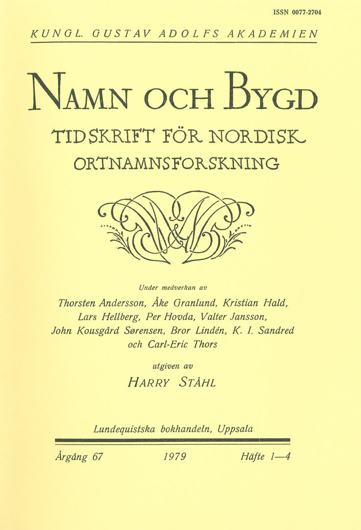 Namn och Bygd 1979