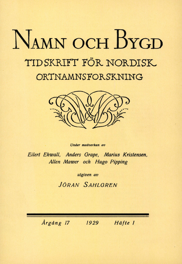Namn och bygd 1929 häfte 1