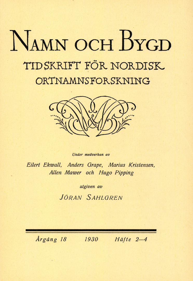 Namn och bygd 1930 häfte 2-4