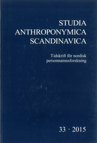 Studia Anthroponymica Scandinavica 2015