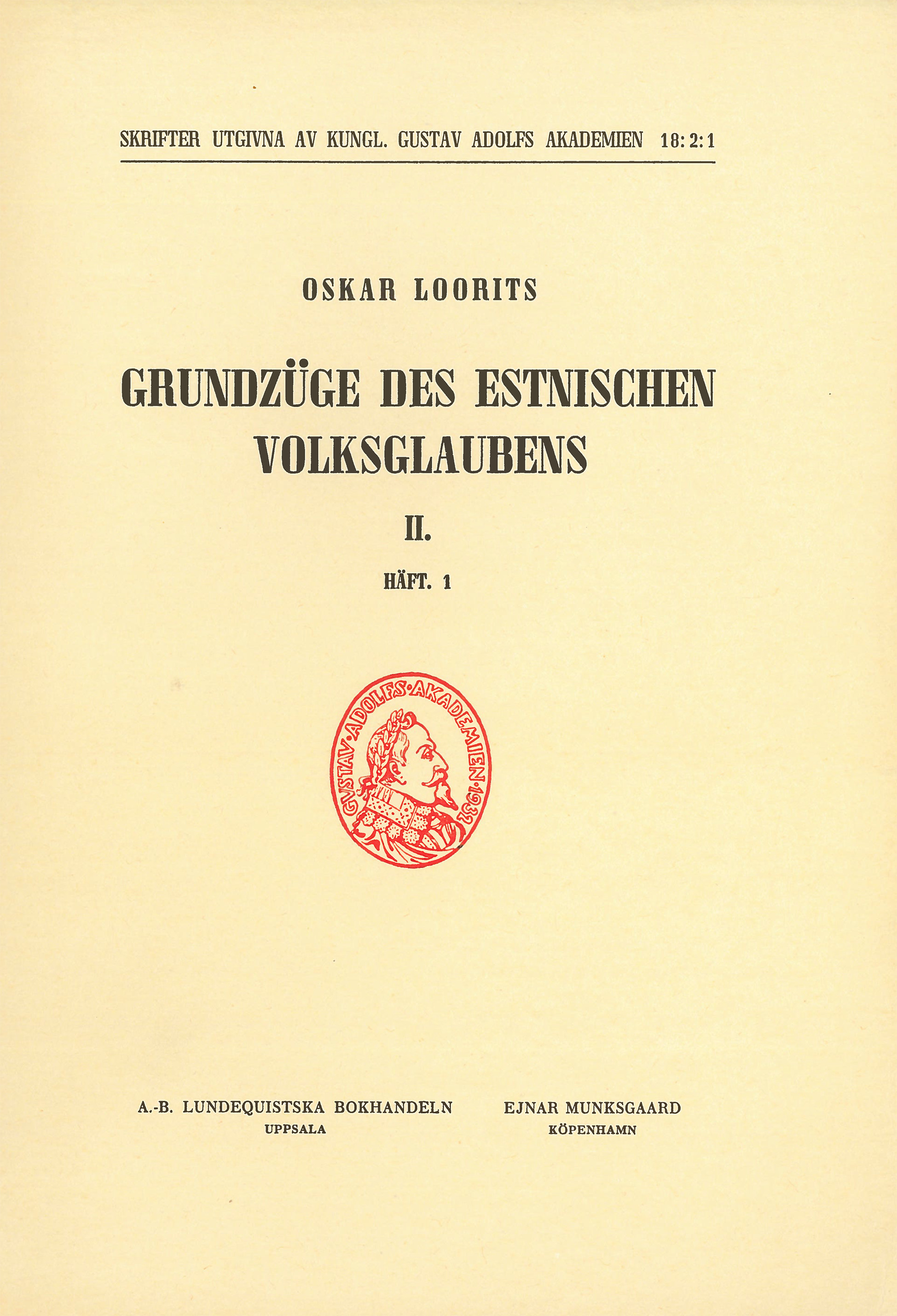 Grundzüge des Estnischen volksglaubens II