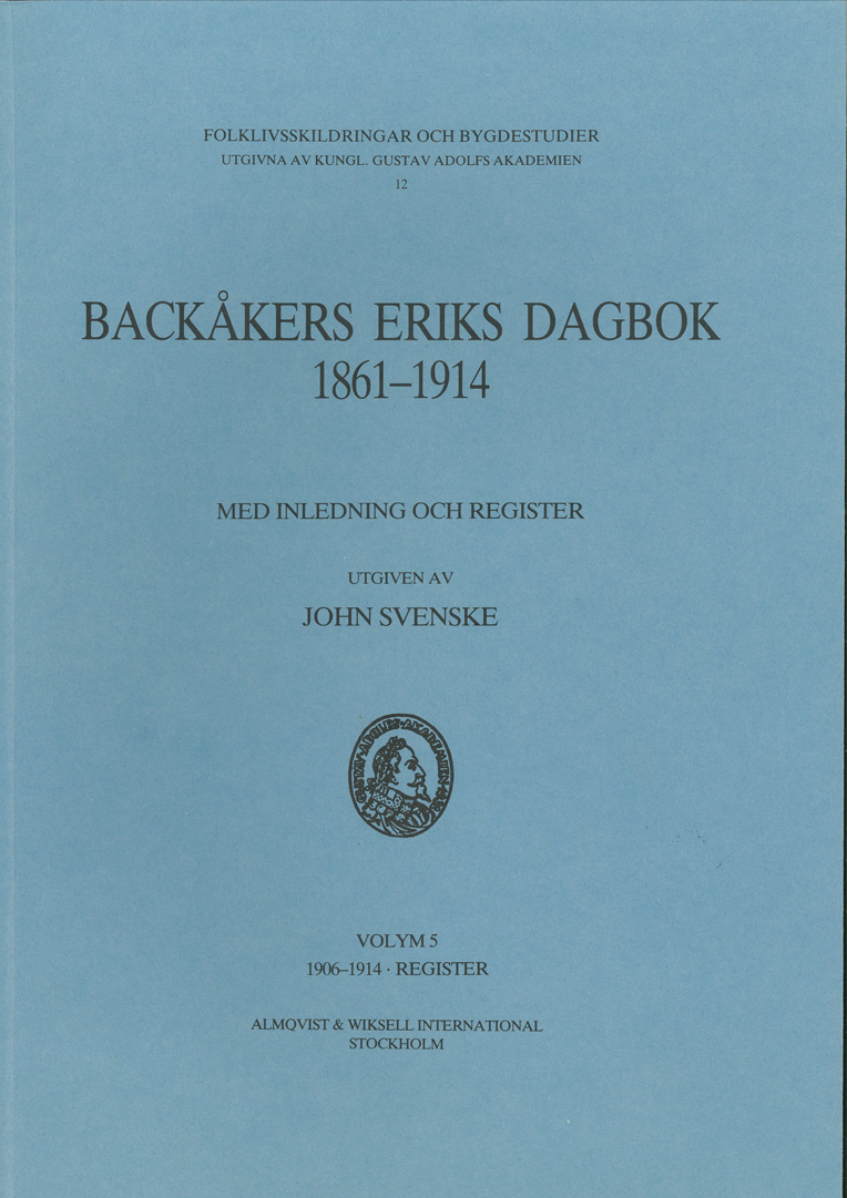 Backåkers Eriks dagbok 1861-1914 Volym 5