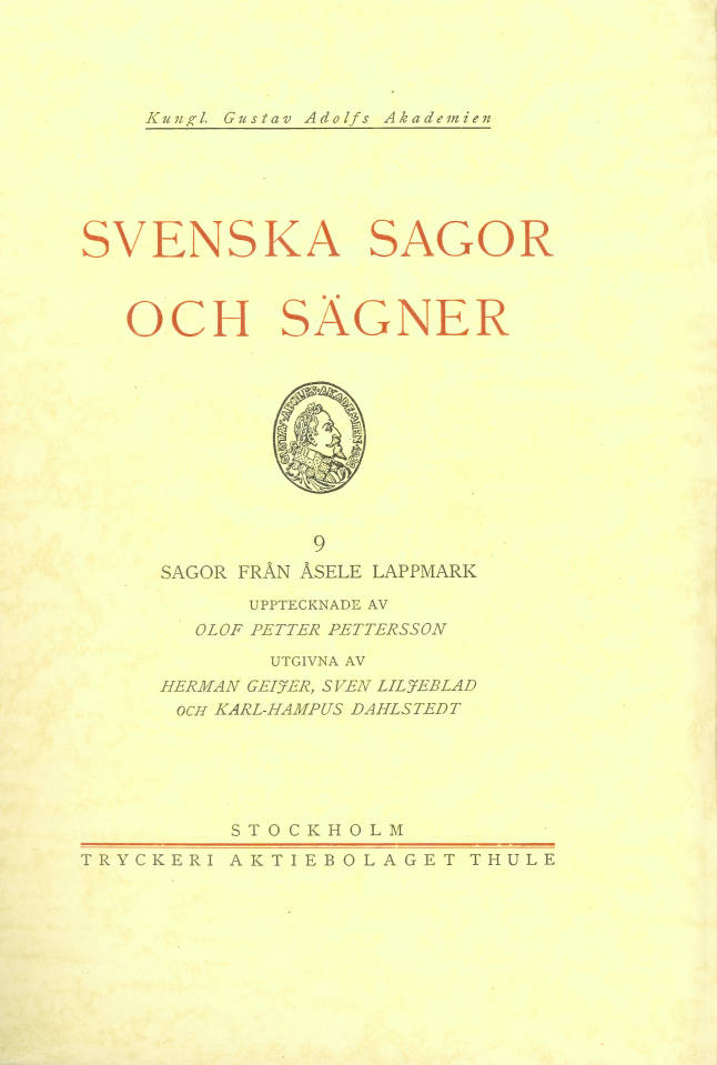 Sagor från Åsele lappmark upptecknade av Olof Petter Pettersson