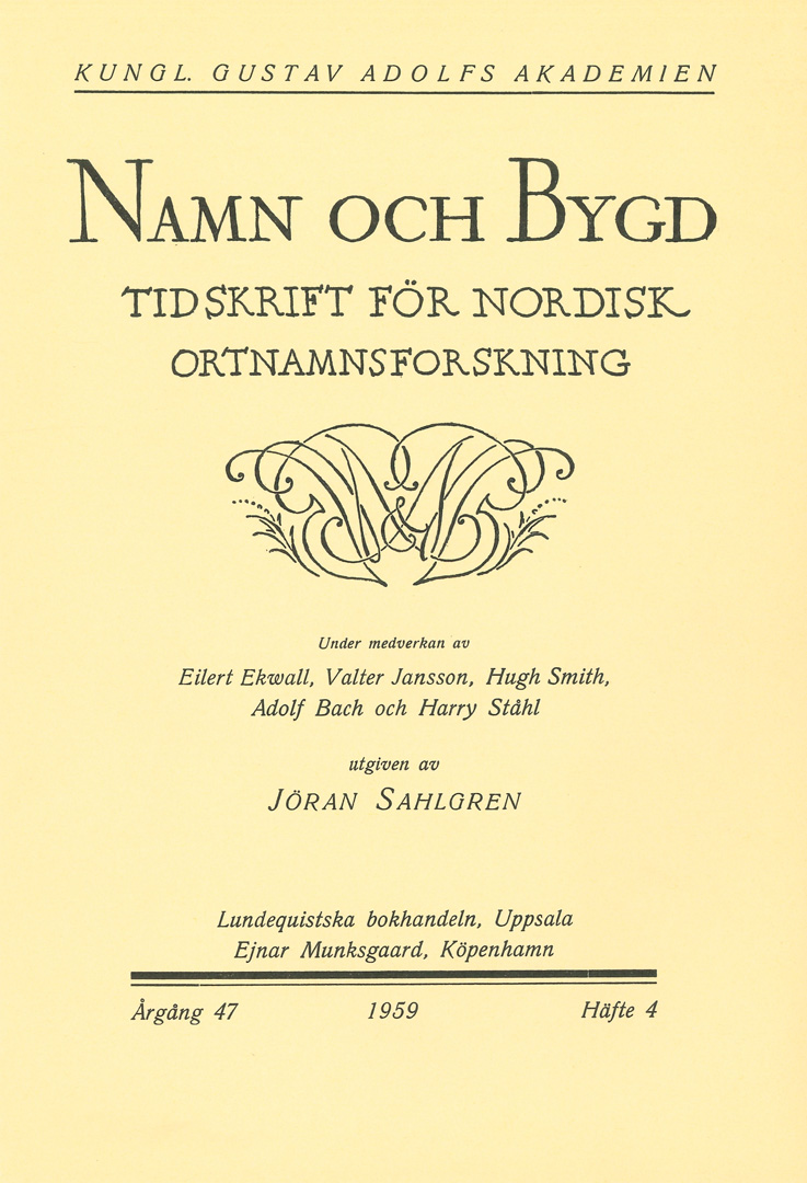 Namn och bygd 1959, häfte 4