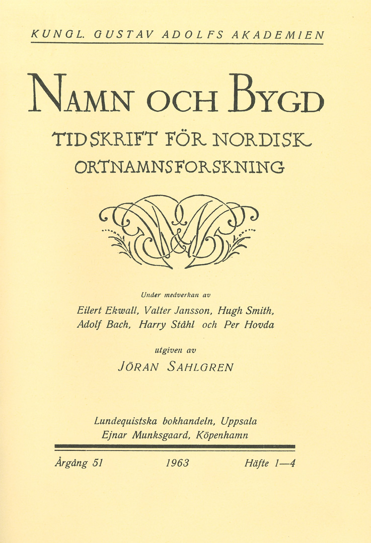 Namn och bygd 1963