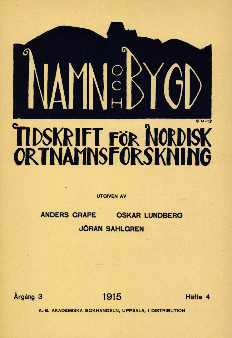 Namn och bygd 1915 häfte 4