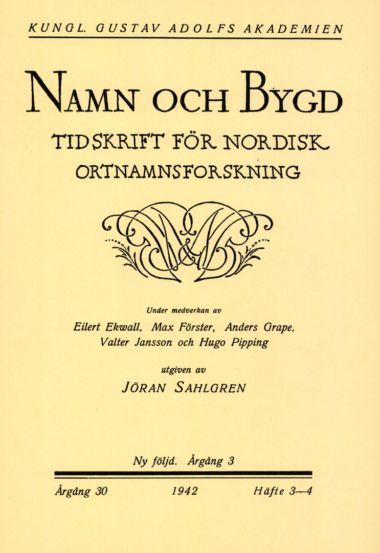 Namn och bygd 1942, häfte 3–4