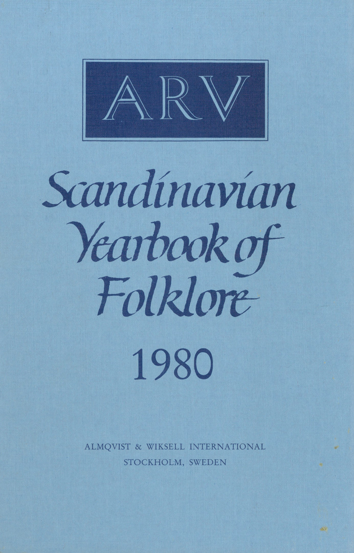 Arv - Scandinavian Yearbook of Folklore Vol. 36 - 1980