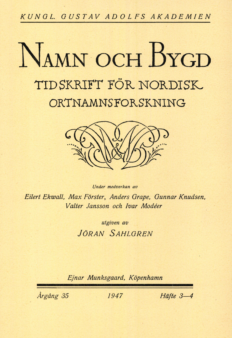 Namn och bygd 1947, häfte 3–4