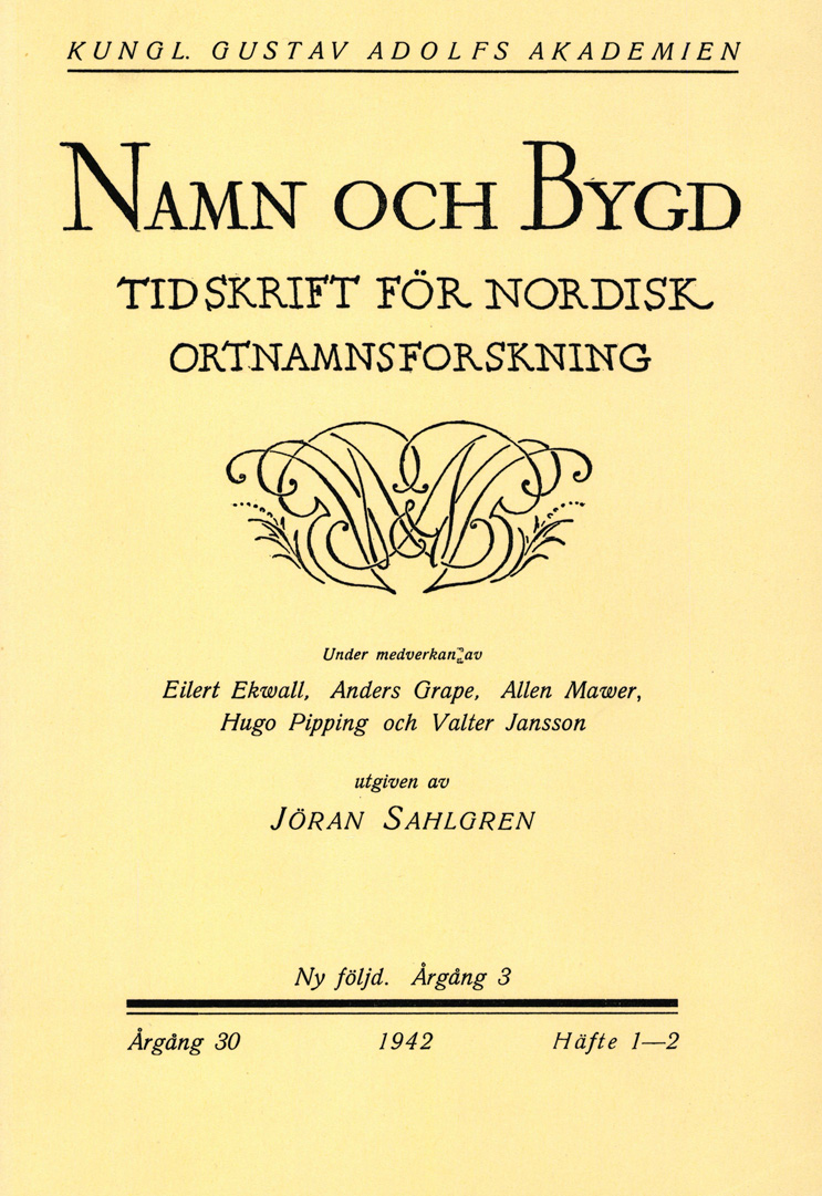 Namn och bygd 1942, häfte 1–2