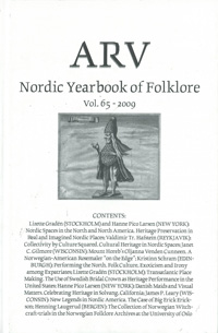 Arv - Nordic Yearbook of Folklore Vol. 65 - 2009