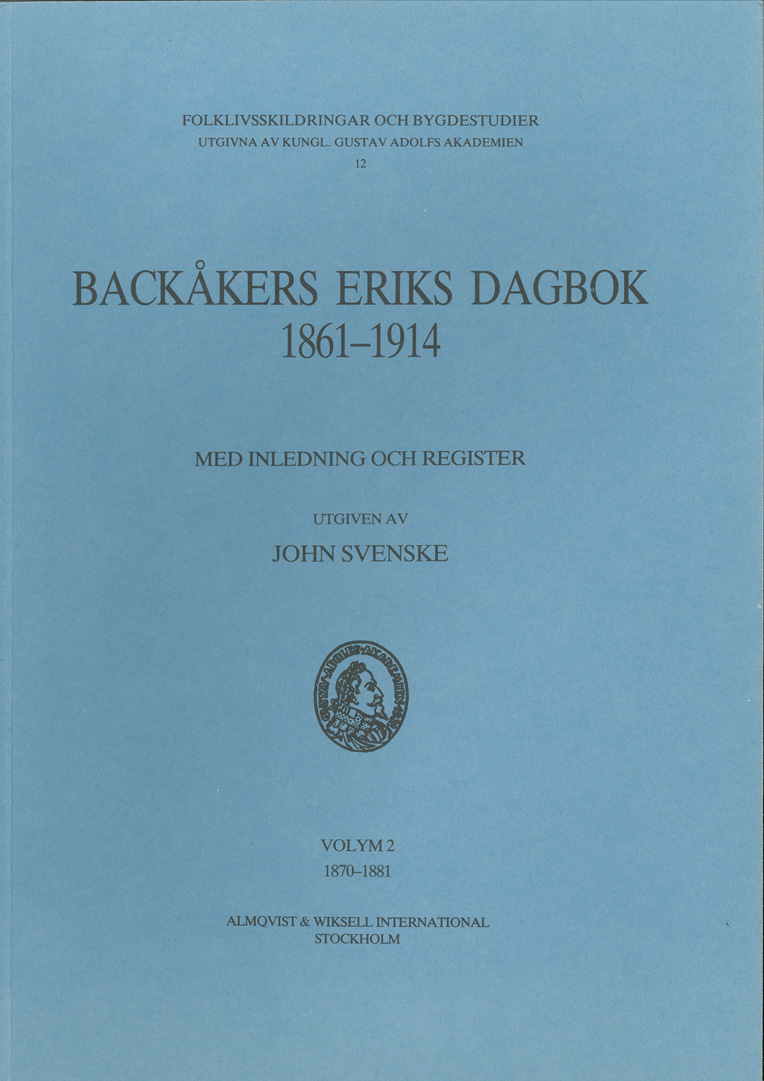 Backåkers Eriks dagbok 1861-1914 Volym 2