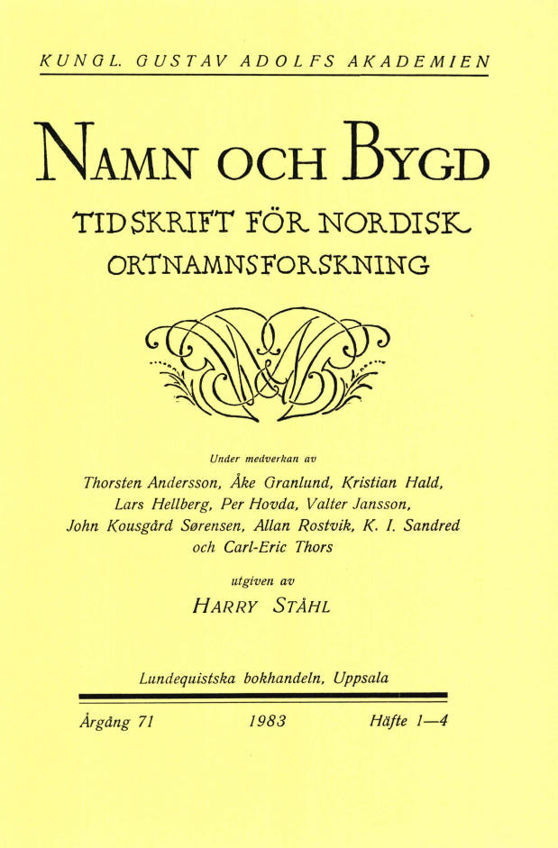 Namn och bygd 1983