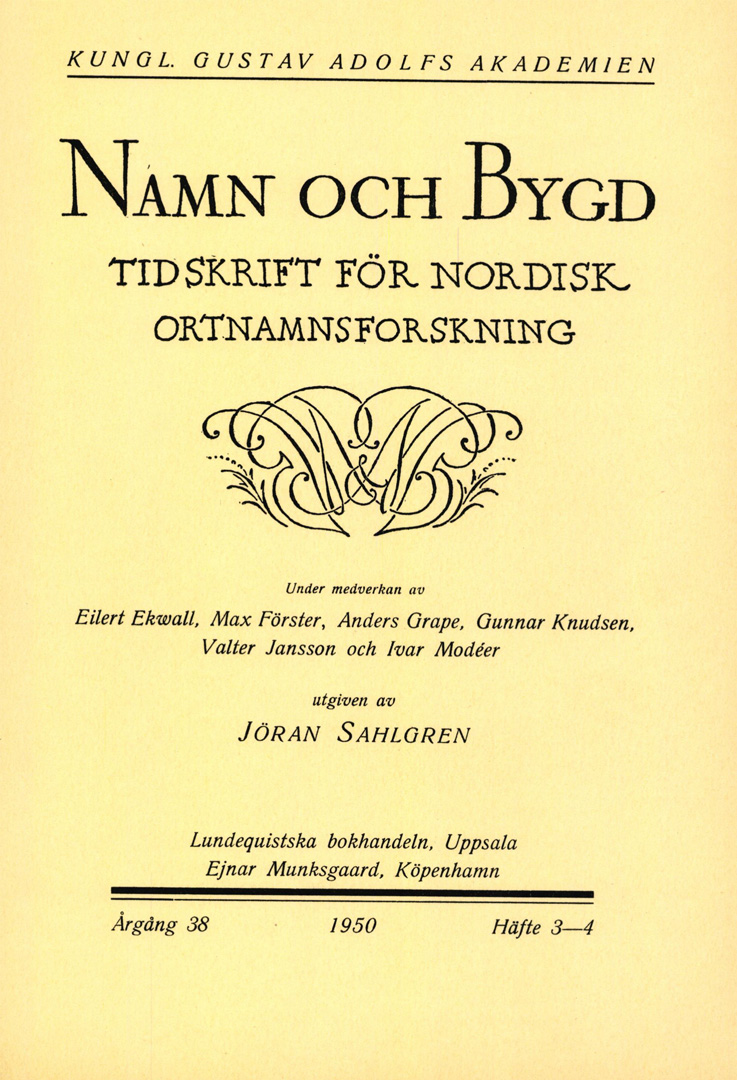 Namn och bygd 1950, häfte 3–4