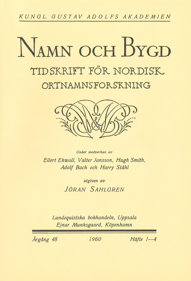 Namn och bygd 1960