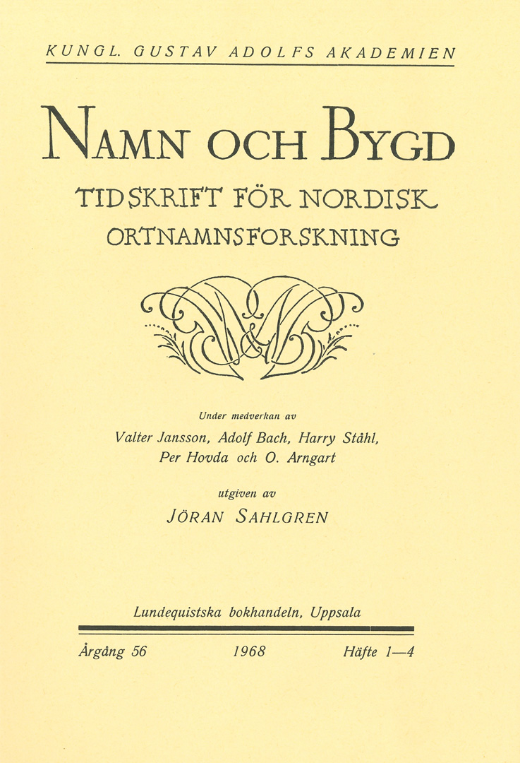 Namn och bygd 1968