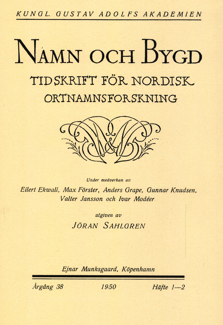 Namn och bygd 1950, häfte 1–2