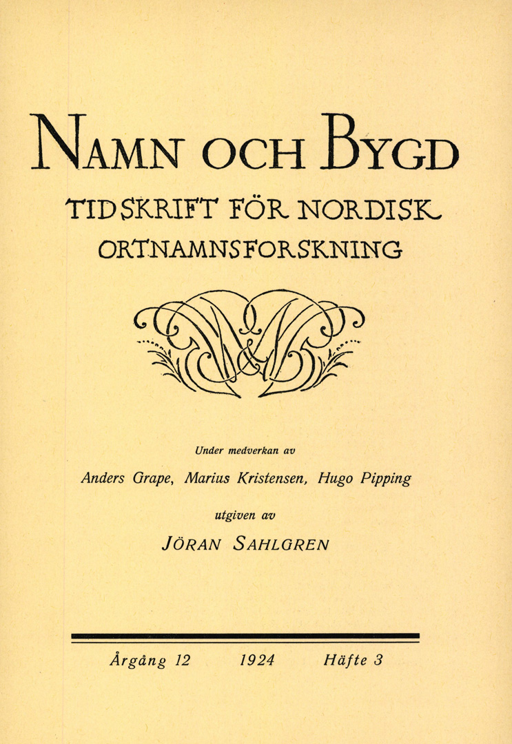 Namn och bygd 1924 häfte 3