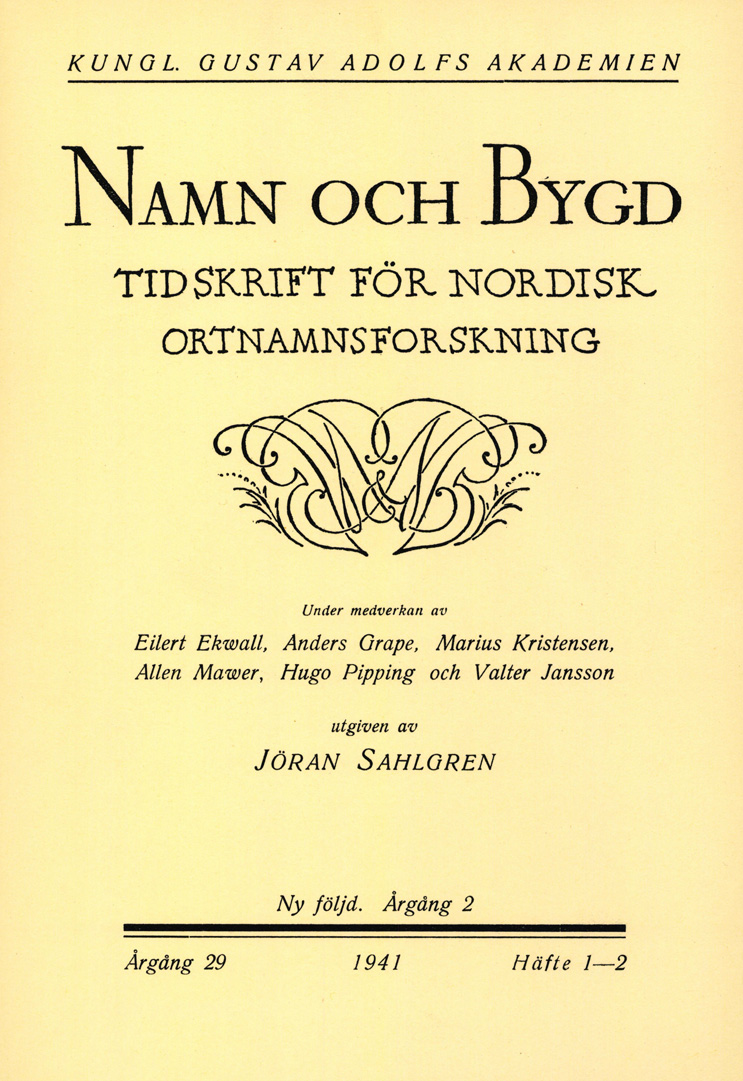 Namn och bygd 1941, häfte 1–2
