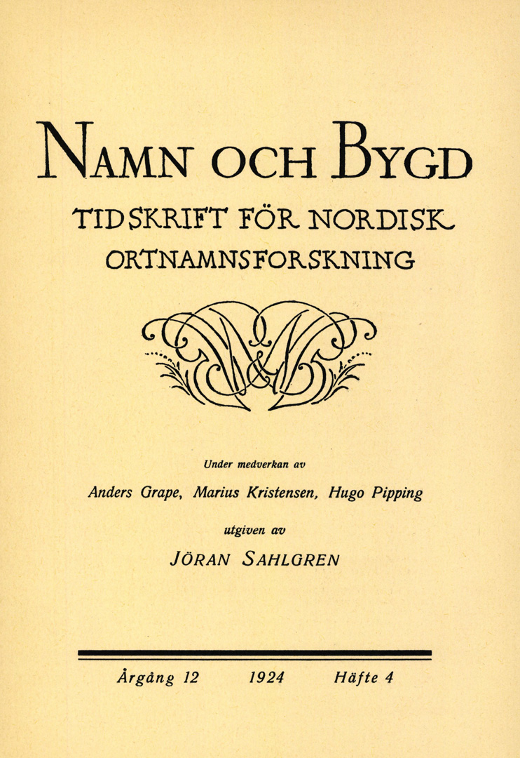 Namn och bygd 1924 häfte 4